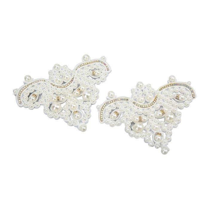 Breloques Chaîne Perle Pour Chaussures - Lot 2 Pièces Transparentes - Déco Shoe Charm - Marque Uxcell - Parfait Customisation