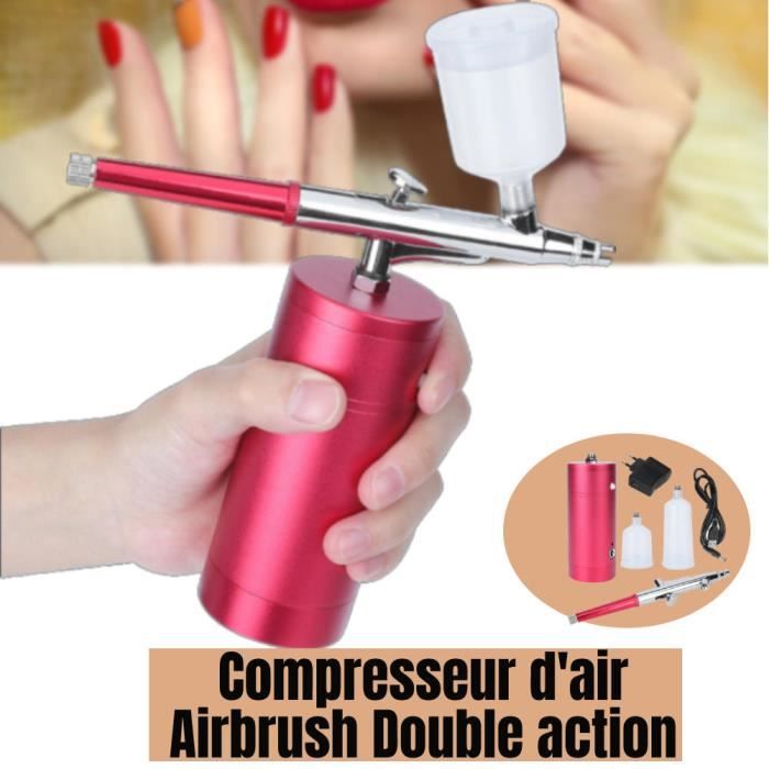 Joyeee Aérographe Portable Rechargeable – Haute Précision Double Action, Idéal Maquillage, Gâteaux, Modélisme & Nail Art !