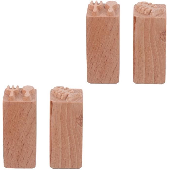 Tampons Traces Animaux En Bois - Pour Activités Enfants, Découverte Nature, Bricolage Créatif