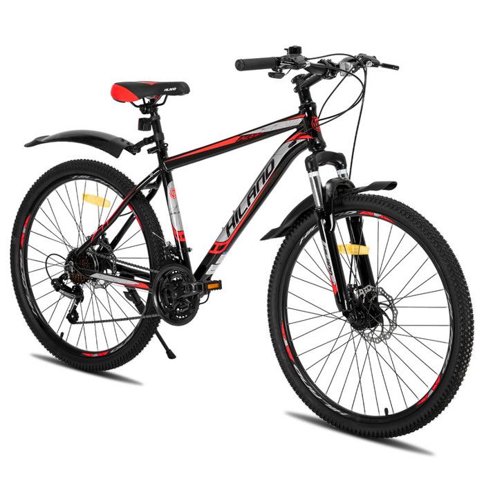 Hiland VTT multi-rayons,dérailleur Shimano 21 vitesses,cadre en aluminium,roues 26\