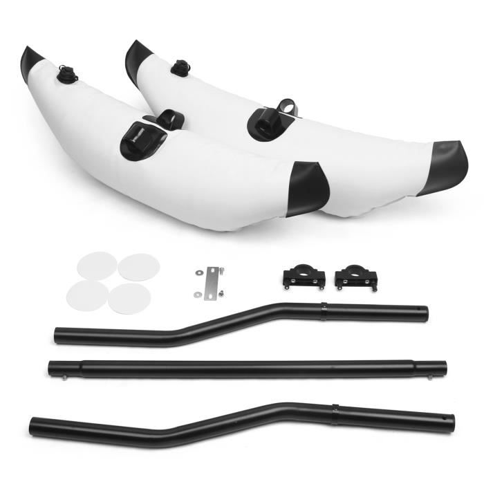 VEVOR Kit Stabilisateur De Kayak Gonflable – Flotteurs PVC Réglables De 2,1 à 2,4 M, Blanc, Facile à Gonfler
