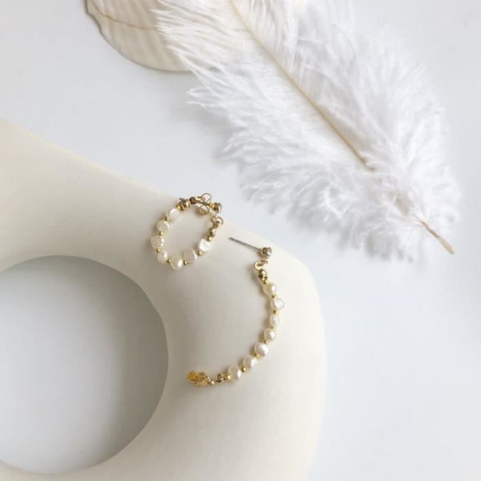 Collier Perles Eau Douce qualité AAA irrégulières couleur blanc