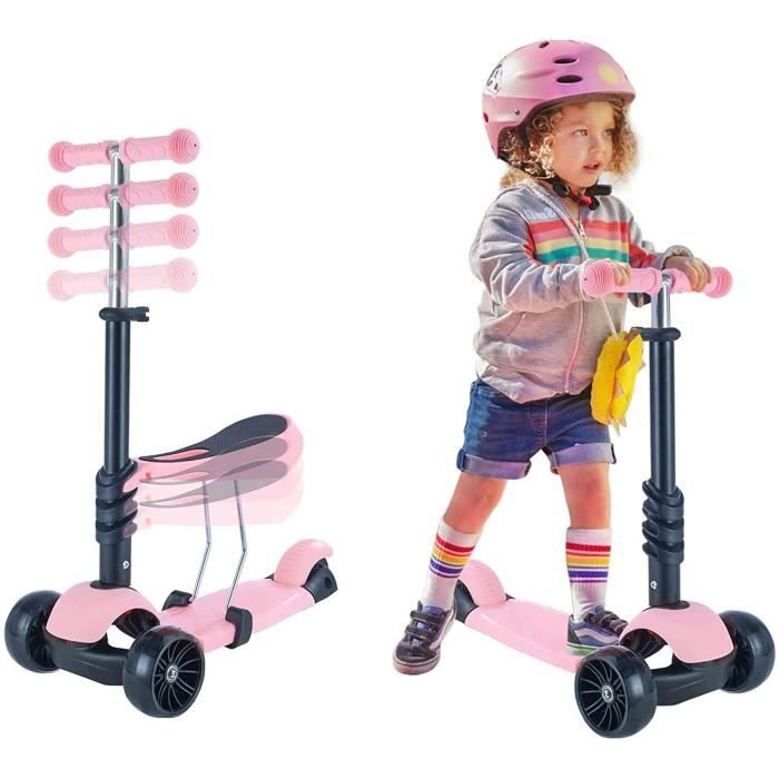 Trottinette avec Siège Amovible - YOLEO - 3 Roues - LED Bleu - Enfant 2 Trottinette avec Siège Amovible - YOLEO - 3 Roues - LED Bleu - Enfant 2