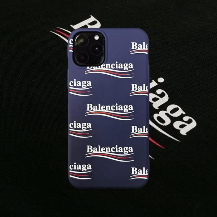 Coque iPhone 11 Balenciaga Logo Bleu 1 Antichoc Premium Coque
