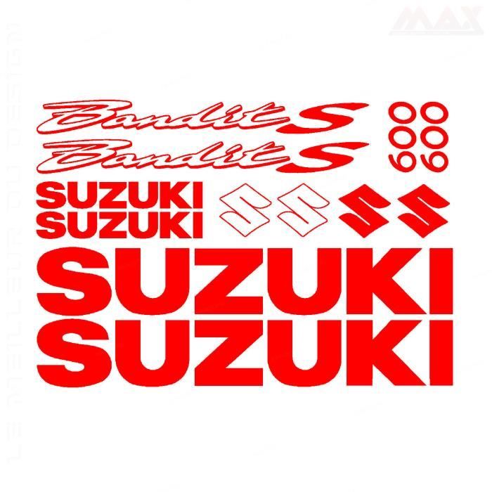 12 sticker Bandit S – ROUGE – sticker SUZUKI Bandit S GSXF 600 - SUZ409