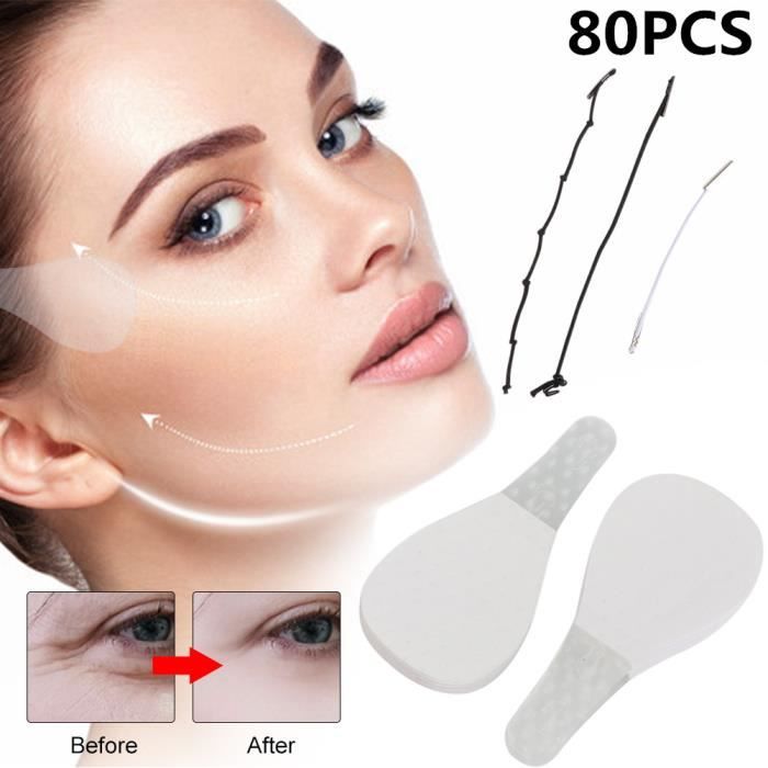 80PCS Face Lift TapeFace Lifting Patch Invisible VLine Facelift Patch