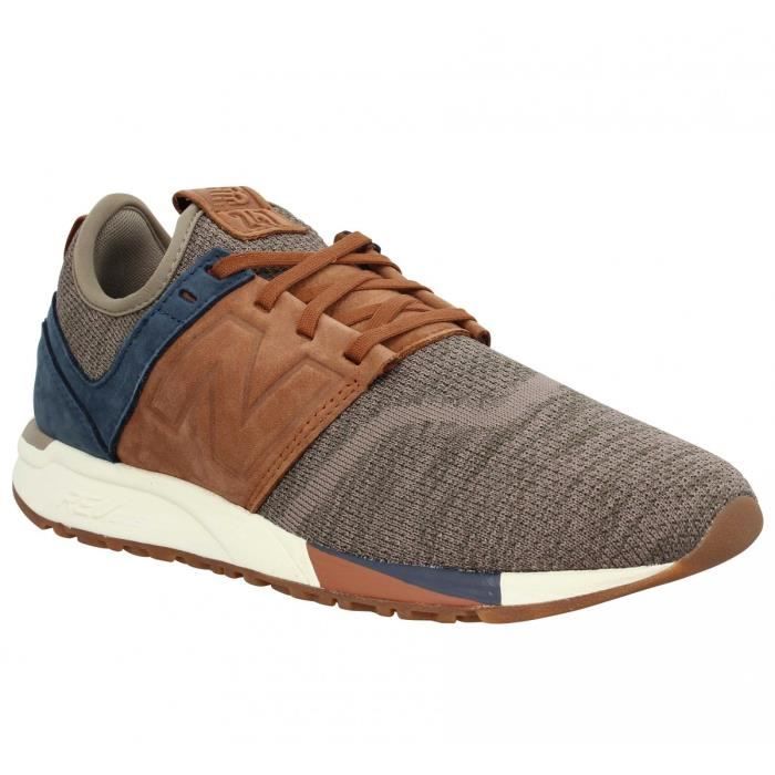 Baskets NEW BALANCE 247 Luxe velours toile Homme-42-Brown Marron ...