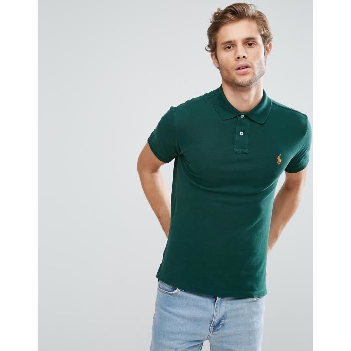 Polo Ralph Lauren Polo piqué homme slim fit en vert foncé AU6TZ Noir -  Cdiscount Prêt-à-Porter polo ralph lauren homme vert