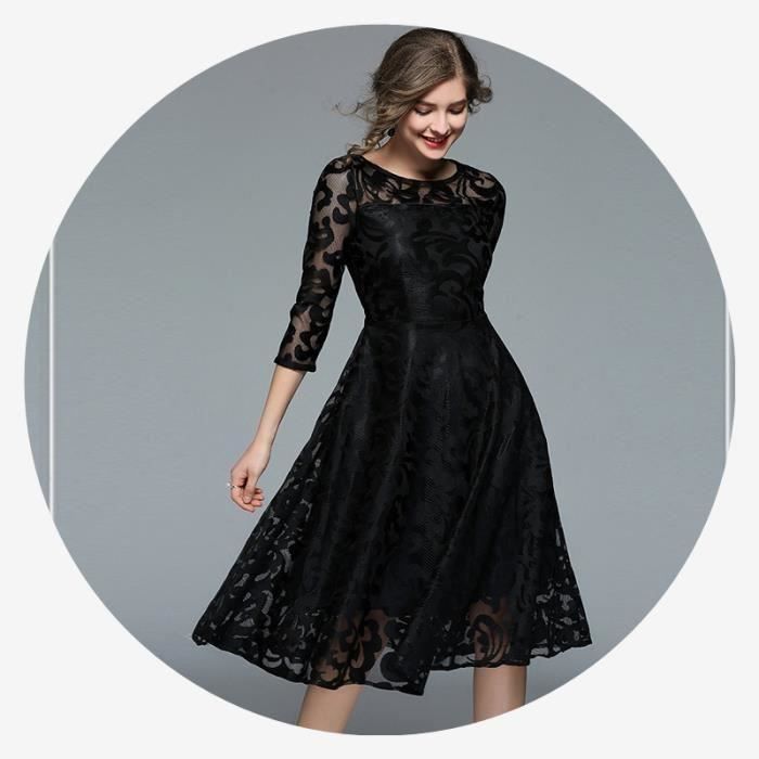 Robe de soirée 2018 dentelle 2025 noire