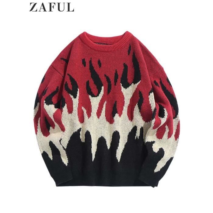 Pull Vintage Rayé MaNMaNing - Style Y2K, Coupe Oversized, Mélange Coton