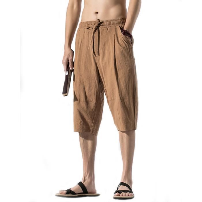 Short en lin cheap homme