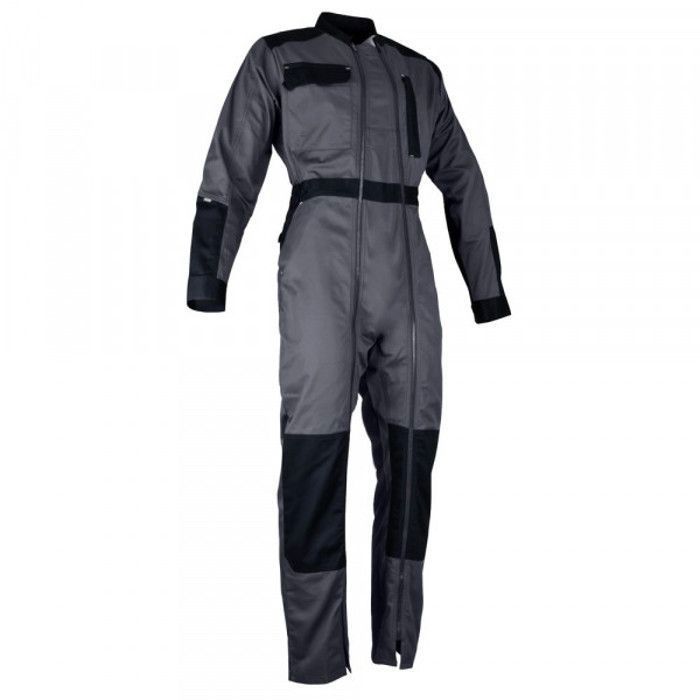 Combinaison de travail double fermeture LMA CHLORE - Gris Foncé / Noir - 6XL