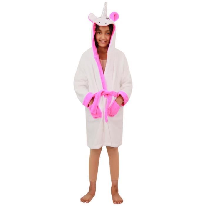 Cdiscount Robe De Chambre Fille Licorne Poncho Sortie De Bain
