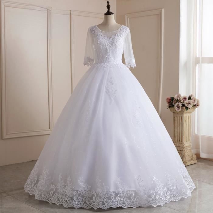 Robe Cocktail Monique Lhuillier Taille 2 Neuve - Dentelle Blanche, Manches Courtes, Style Pétale