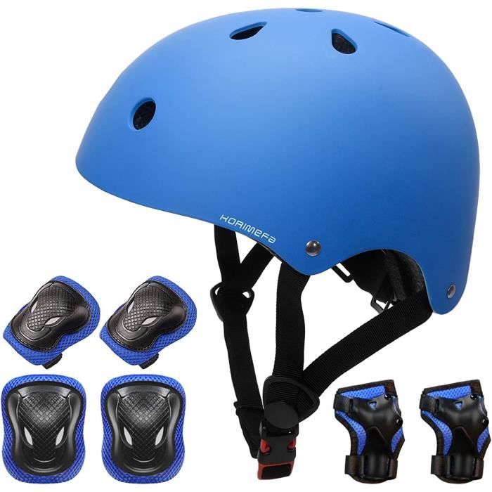 Casque vélo trottinette enfant KED bleu et noir