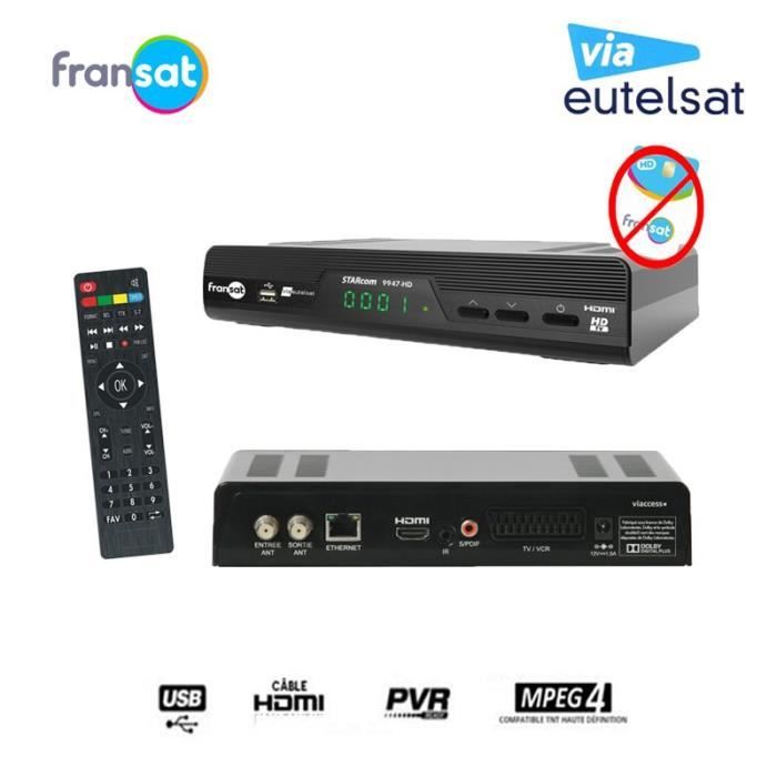 Récepteur Satellite Fransat THR 7620 TRIAX – Neuf HD + Carte