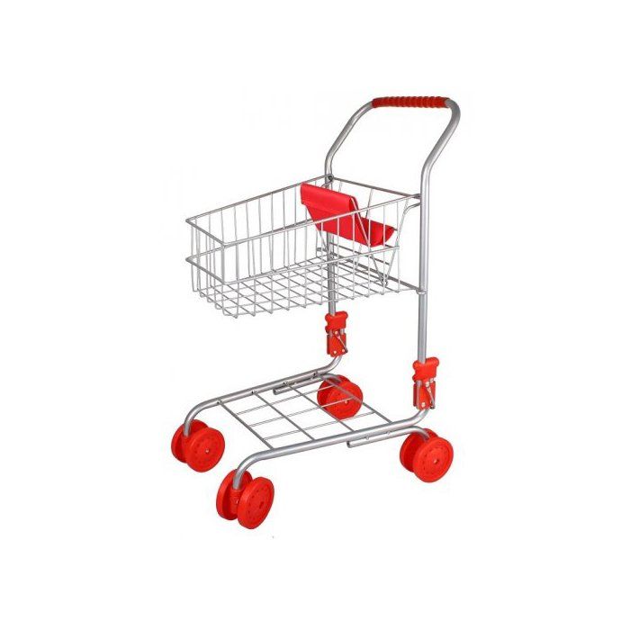 Chariot De Supermarche En Metal Avec Siege Poupee Rouge Jouet Cdiscount Jeux Jouets