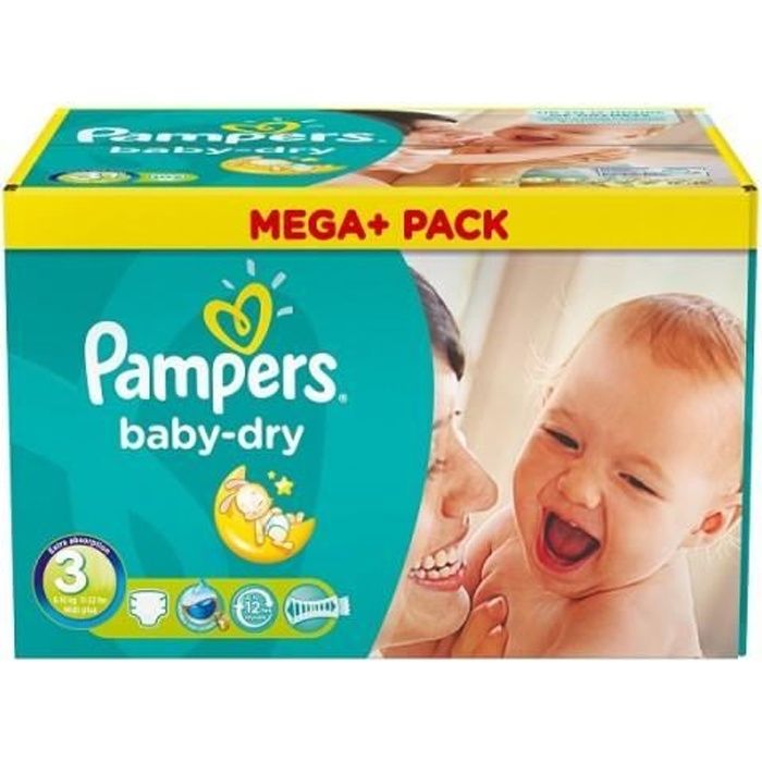 240 Couches Pampers Baby Dry taille 3 Cdiscount Puériculture & Eveil bébé