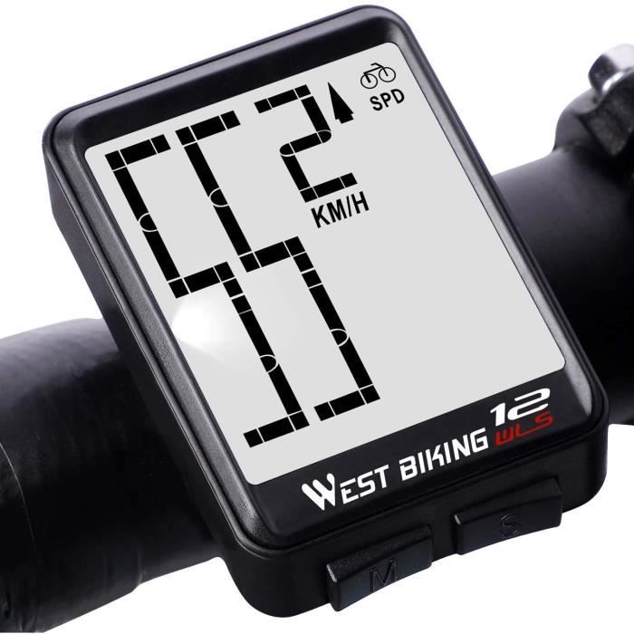 Odomètre Cyclomètre West Biking Ordinateur De Vélo Sans Fil étanche WEST BIKING - Compteur Vitesse, Odomètre, Avec Capteur, Idéal Cyclisme ! Quest Pro