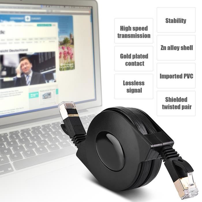 Doubleur RJ45, Ethernet + Téléphone, Cat5e, UTP