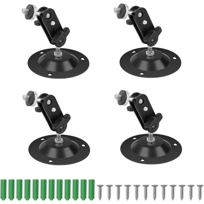 2 Supports Muraux Pour Caméra De Sécurité - Fixation Intérieure En Aluminium Blanc