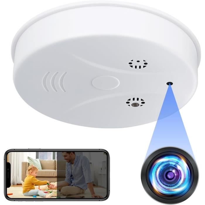 Caméra Espion Wifi, 5G-2,4G Wifi Mini Camera Cachée Détecteur De Fumée Hd 1080P Caméra De Surveillance Sans Fil Micro Camera [J456]