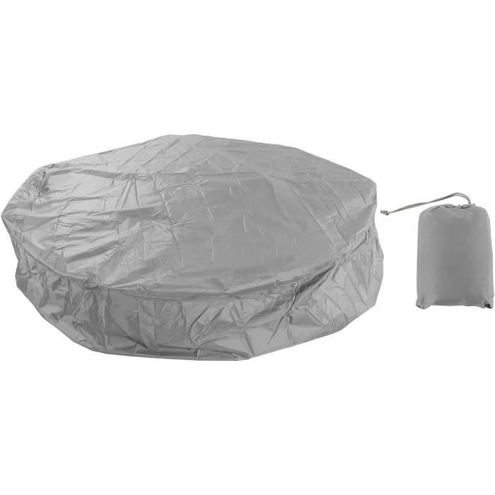 Housse De Protection Gonflable Pour Jacuzzi Carré Extérieur - Taille 130 Cm, Matériau PVC - Isolation Thermique, Anti-feuilles, Pliable