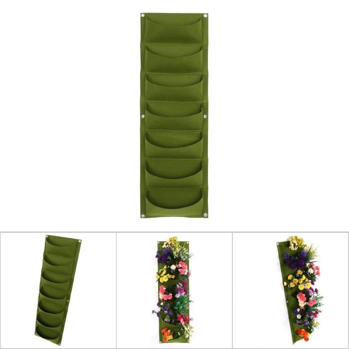 Sac De Plantation à Poser NIDONE 36 Poches Verticales Pour Le Jardinage Mural Sac De Culture Pour Plantes Sac De Plantation Suspendu En Feutre Non Tissé Contenant Vertical Pour Fleurs Pour Le