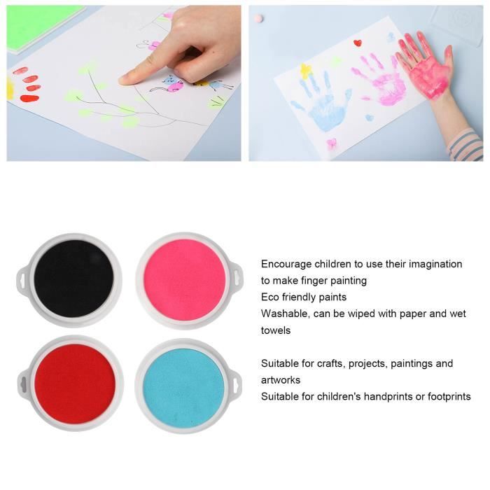 Kit De 25 Tampons Encreurs Pour Enfants - Peinture Au Doigt Lavable, Non Toxique, Idéal Pour Activités Créatives DIY