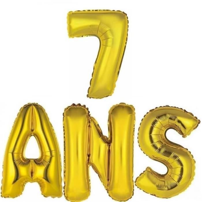 Ballon Aluminium Anniversaire Or 7ans X1 Ba3000 Ba3008 Cdiscount Maison