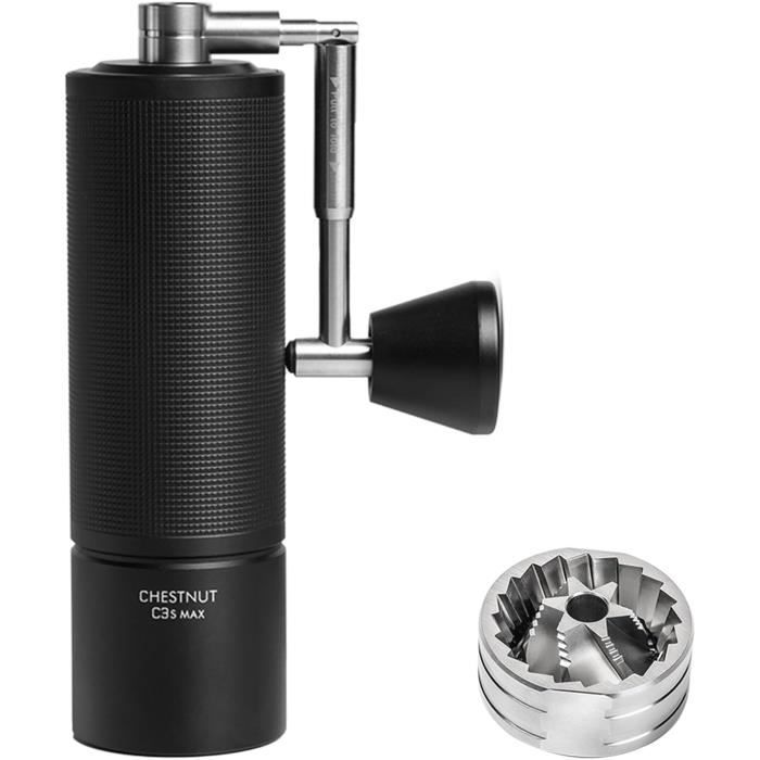 Moulin à Café Manuel T TAKONE – Alliage Aluminium, Meule Acier Inox 6 Étoiles, Réglage Précis Expresso, Moka, Filtre, Presse Française