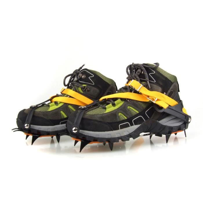 Crampons 11 Pointes Pour Chaussures De Randonnée - Taille M/L/XL (35-48 EU), En TPE Et Acier, Avec Sangles, Antidérapants Neige/glace