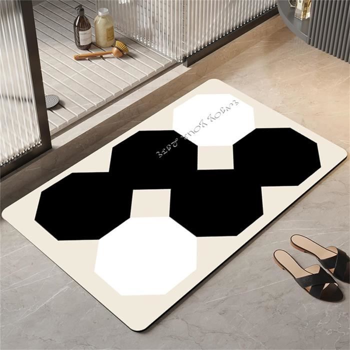 Tapis De Bain En Pierre De Diatomée, Tapis De Bain Ovale Antidérapant