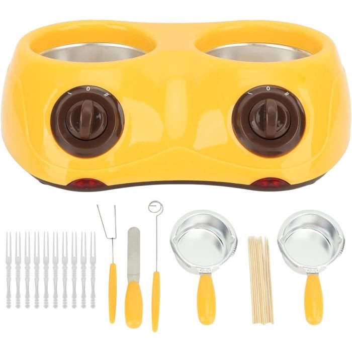 Mug à Fondue Au Chocolat En Céramique - Réchaud à Bougie Inclus - Capacité 200-300 Ml - Pour Fruits, Marshmallows, Fromage - Idéal Fêtes, Apéros