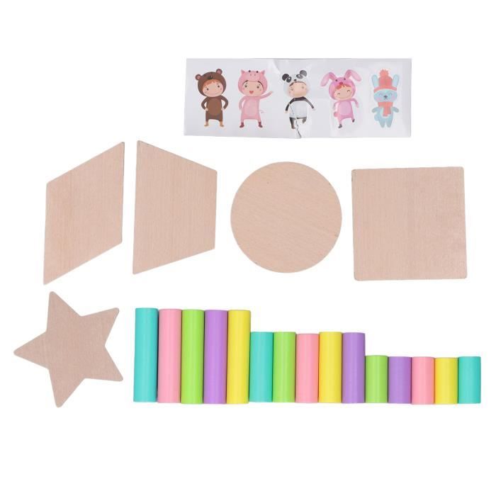 Jouet Montessori En Bois - Blocs De Construction Numériques Pour Enfants 3 Ans Et Plus, Avec Cartes Puzzles