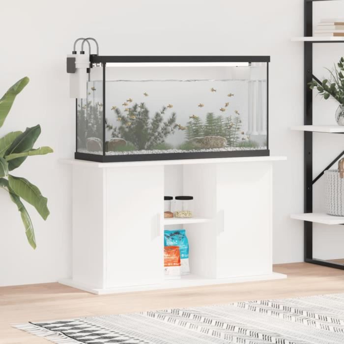 VidaXL Aquariumstandaard 101x41x58 Cm - Stevig Bewerkt Hout Zwart - Praktische Aquarium Onderkast Met Opbergruimte