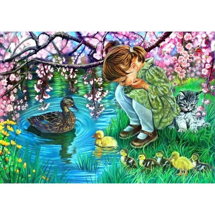 Kit Broderie Diamant 5D WaNg5 - Motif Bouledogue Français 30x40cm - DIY Déco Maison - Cadre Non Inclus