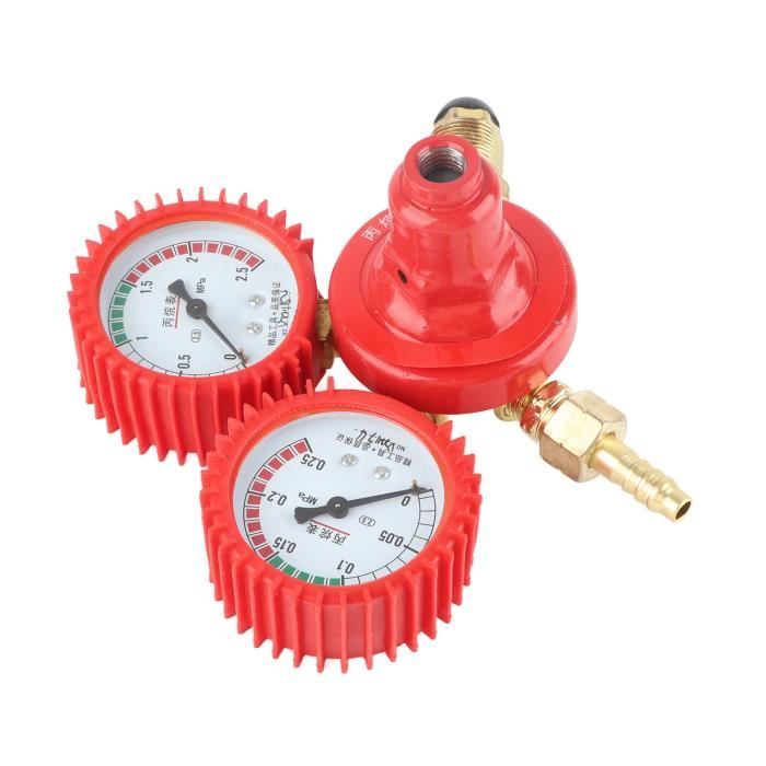 Manomètre De Gaz Pour Bouteille Propane - Jauge Métal Résistante, Installation Facile, Codage Couleur Sécurité