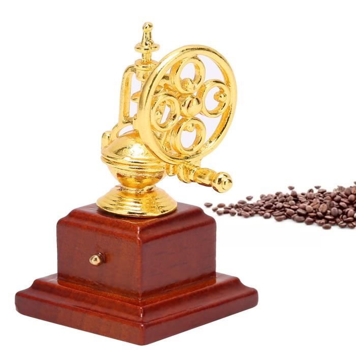 Zerodis Cafetière miniature pour maison de poupée Mini Broyeur de