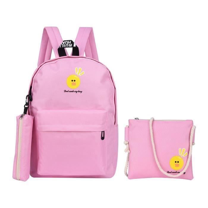 Sac à Dos Rose Grande Capacité école/voyage - NEUF Avec étiquettes, Polyester