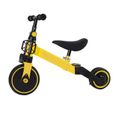 Tricycle Enfant - JEOBEST - Draisienne Jaune et Noir - Pour les Enfants de 1 à 4 ans - Pédale amovible-1