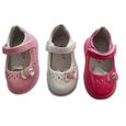 Chaussures Babies en Cuir Rose Fuchsia Verni pour Bébé Fille - Fleur - Tailles 21 à 26-1