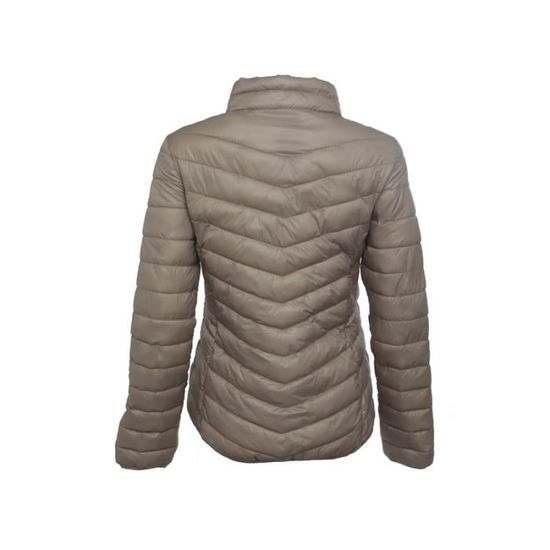 Doudoune fine femme ALKI Peak Mountain Beige Fermeture zippee devant Col montant 100 polyamide Beige Beige Cdiscount Pret a Porter