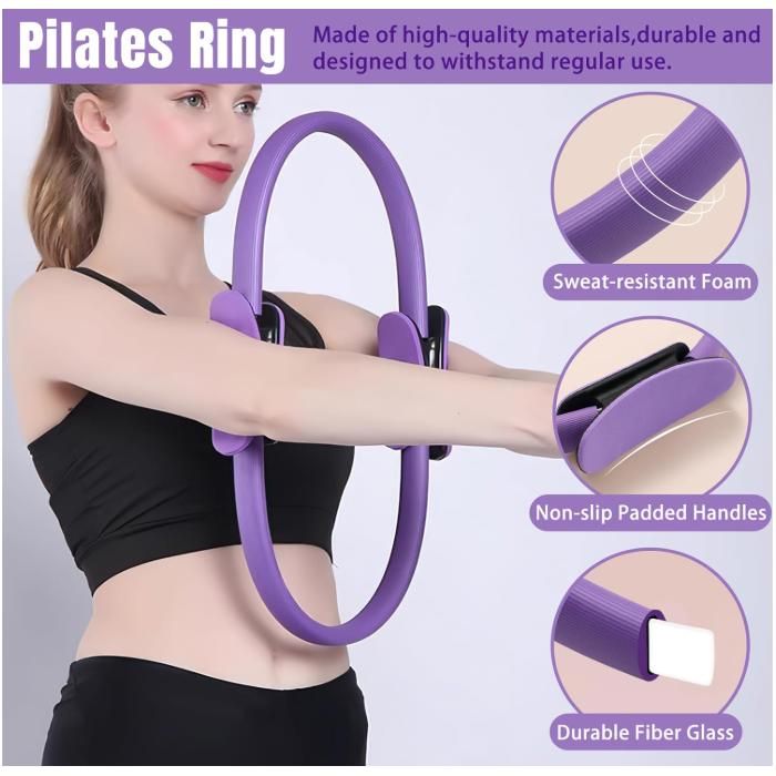 Ensemble 15 Accessoires Pilates – Balle, Sangle, Bandes, Chaussettes, Disques Glissants, Sac De Transport