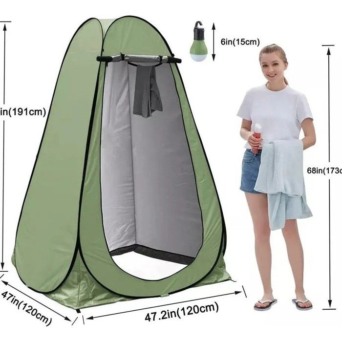 Tente de Douche de Camping Avec Lumineux LED de 1,9 m - Grande, Facile à Déplier, Pop-Up - Pour Tente de Douche de Camping Avec Lumineux LED de 1,9 m - Grande, Facile à Déplier, Pop-Up - Pour