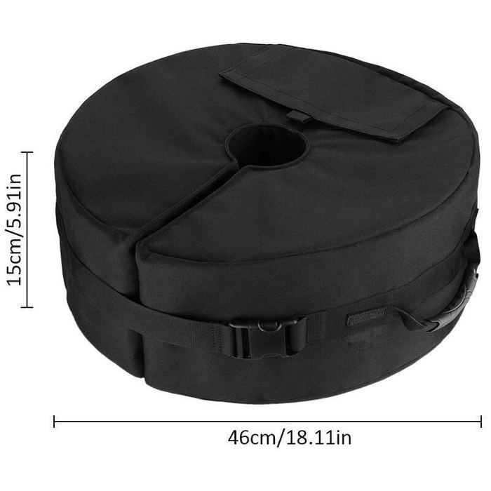 Cales Coniques Pour Parasol AUXBC - Adaptateur Silicone Pour Table De Jardin - Lot De 2 - Stabilisateur Noir