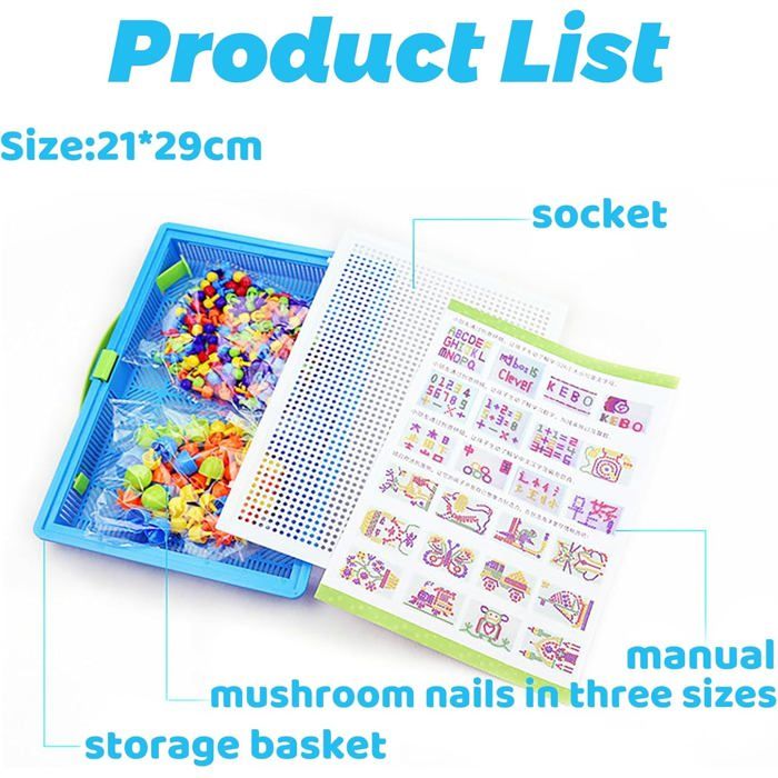 Kit Mosaique Enfant Puzzle 3D - Montessori - Construction Bricolage Éducatif - Jeux