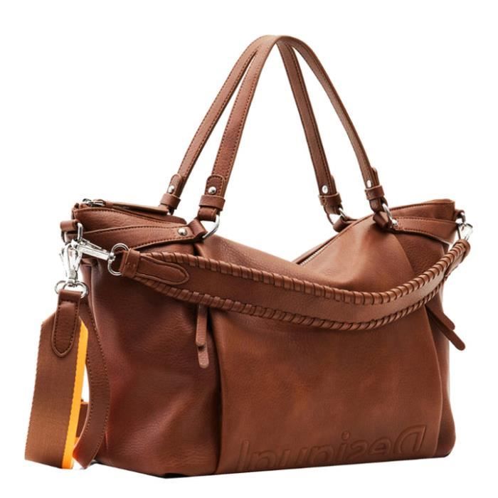 Sac a main Femme Desigual Half Logo 23 Libia 2.0 Marron Cdiscount Bagagerie Maroquinerie