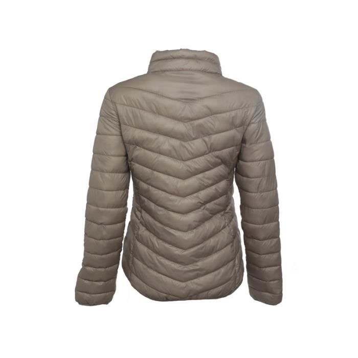 Doudoune fine femme ALKI Peak Mountain Beige Fermeture zippee devant Col montant 100 polyamide Beige Beige Cdiscount Pret a Porter