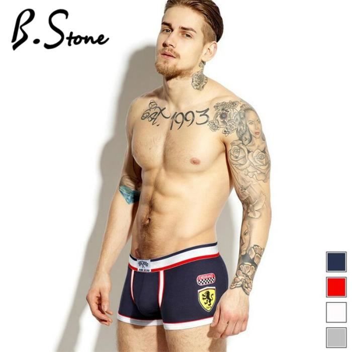 Sous v tement Boxer Sexy pour homme sous v tement en coton cale on de marque tendance 2019 121260 Type 511 Red